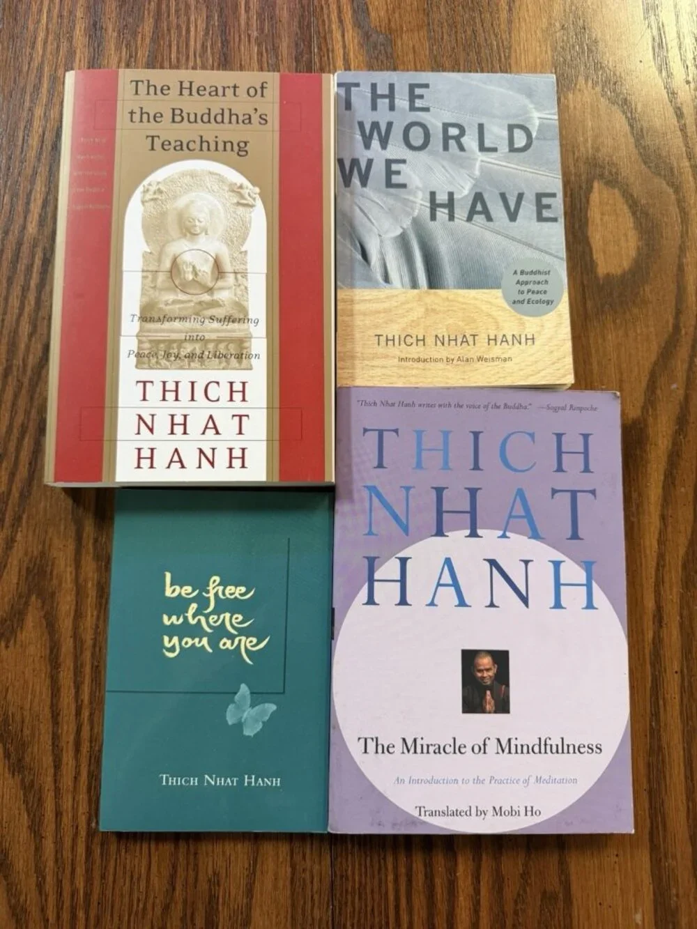 Lot of 4 Thich Nhat Hanh Buddhism Spiritual Paperback Books The World We Have +3